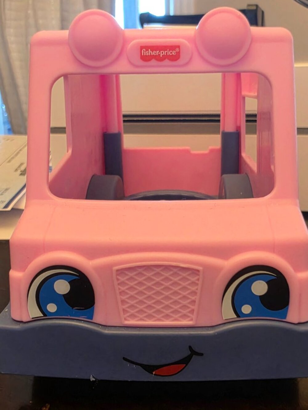 Fisher price little people pink Ice cream truck toy vehicle kids